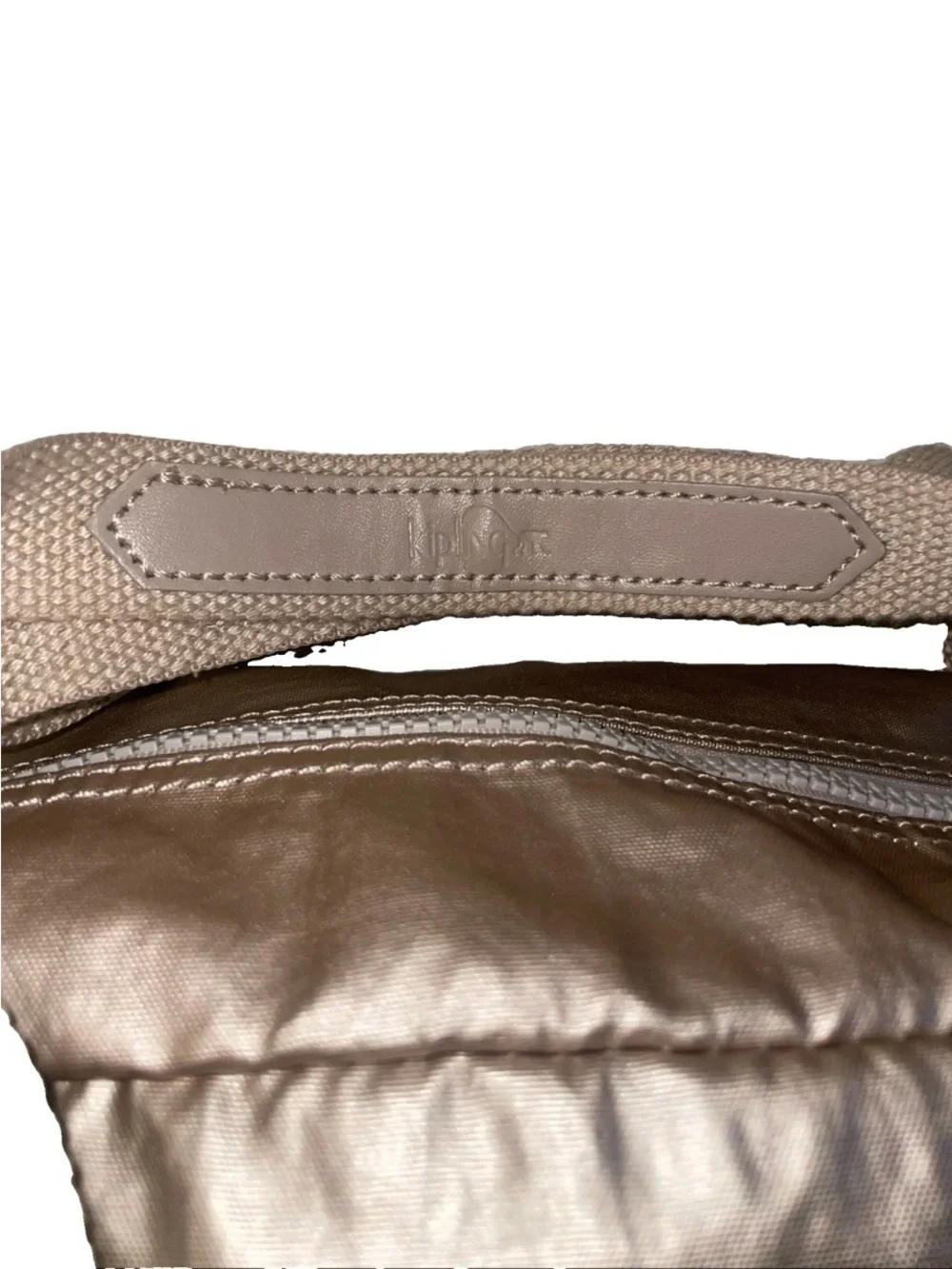 Kipling Audrie Metallic Nylon Diaper Backpack Travel Baby Bag Rose Gold